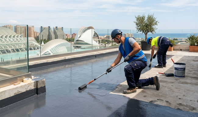 Impermeabilización de terrazas en Valencia profesional